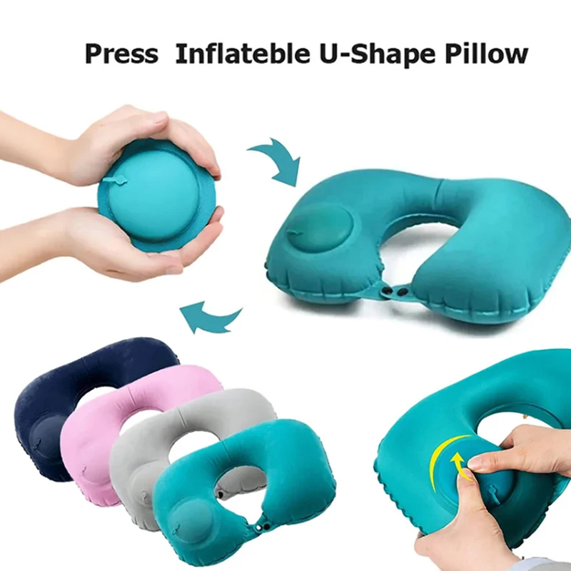 Travel Pillow Inflatable - Almofada inflável portátil para pescoço em