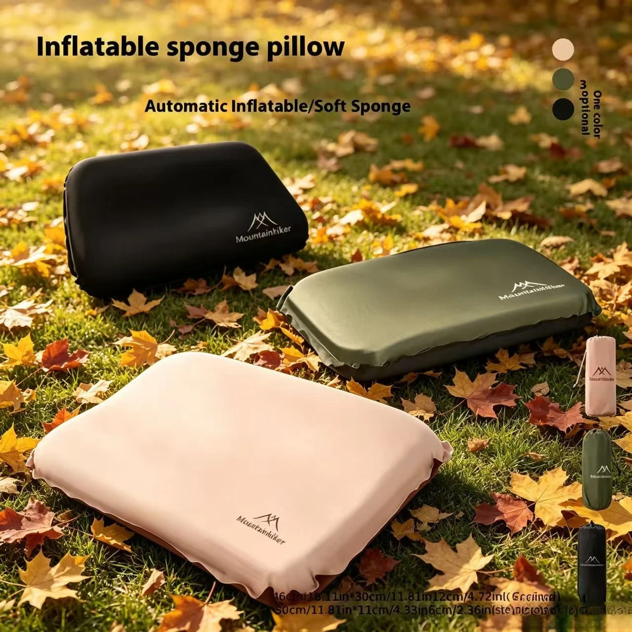 Travel Pillow Inflatable - Mountainhiker Novo Travesseiro Inflável Automático, Confortável,