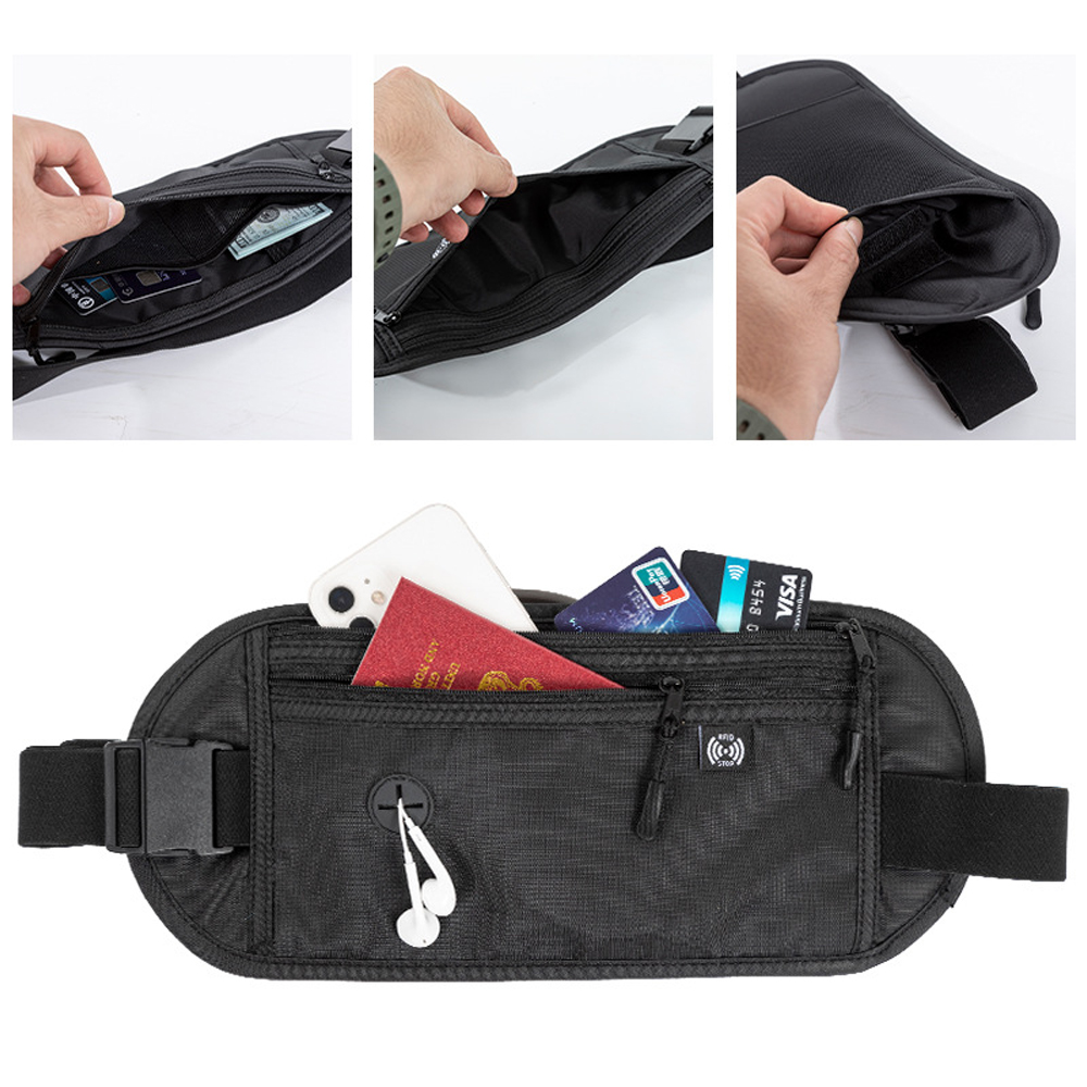 1PCS Bolsa de Pescoço para Pas - Travel Wallet Slim avaliação e preço
