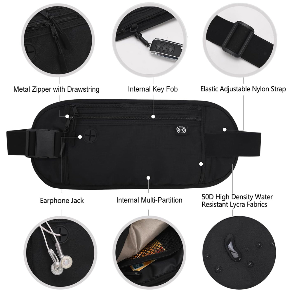 1PCS Bolsa de Pescoço para Pas - Travel Wallet Slim avaliação e preço