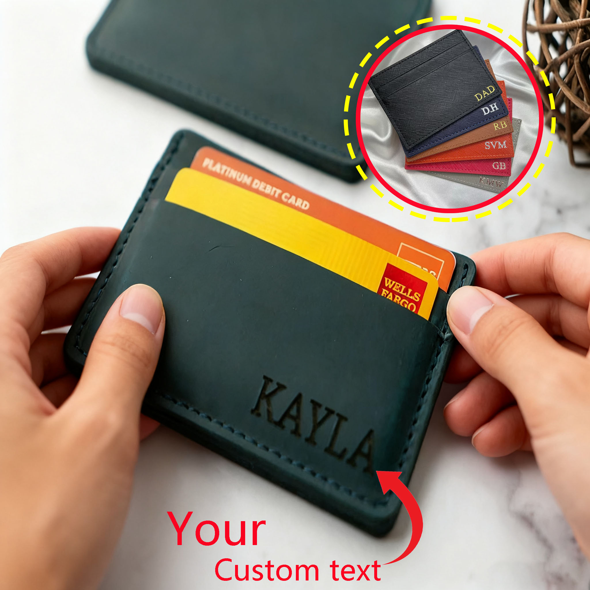Personalizado high-endleather  - Travel Wallet Slim avaliação e preço