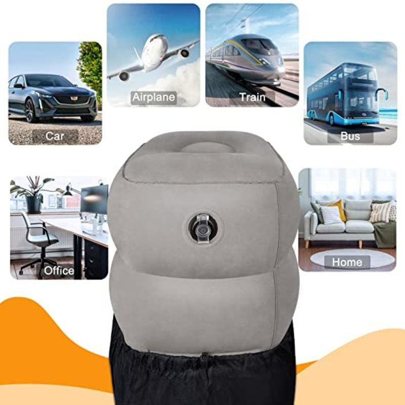 Descanso inflável do pé para o - Travel Pillow Inflatable avaliação e preço